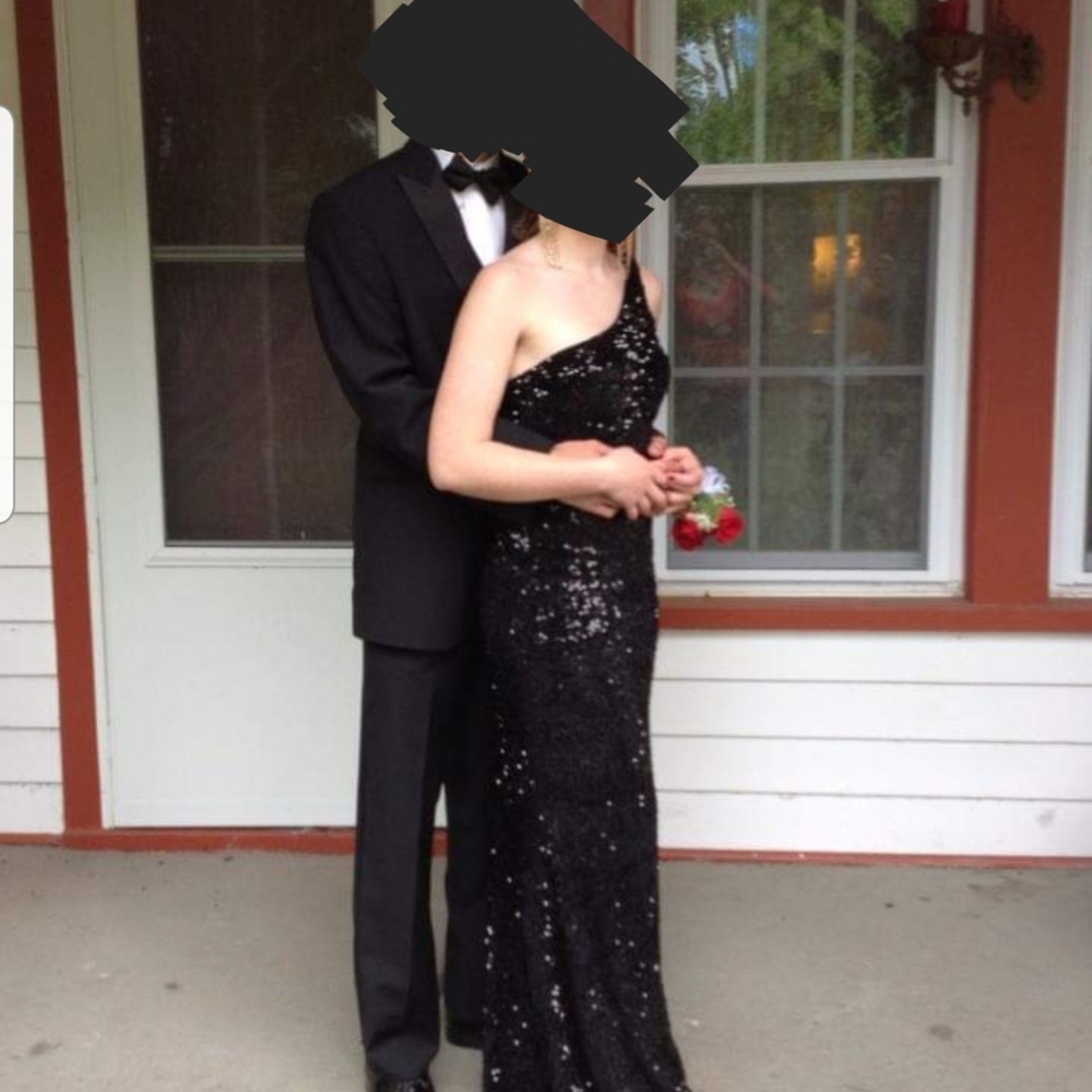 Daisy black sequin gown